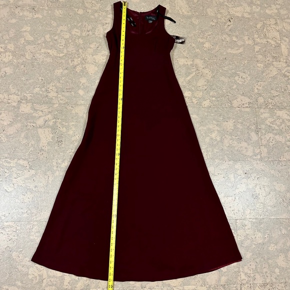 Vintage Nicole Miller Evening Gown Burgundy Size 6 Mid-90s Tag Still On - Picture 9 of 13